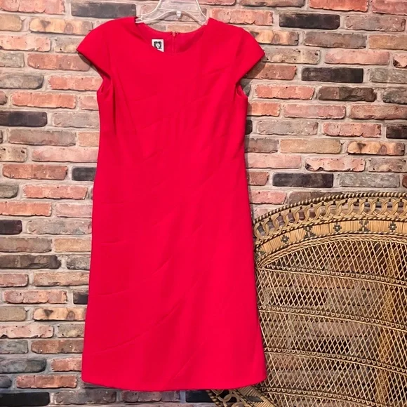Anne Klein | Dresses | Anne Klein Red Dress | Poshmark